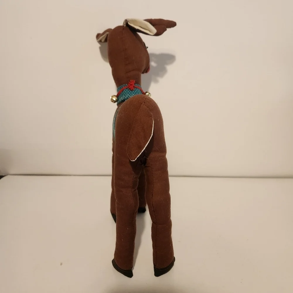 12” Handmade Plush Reindeer Decor Throw Pillow
